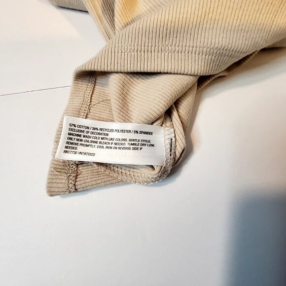 Wild Fable Ribbed Knit Tank Top Light Taupe Heart Detail Size Small Two-Pack - Picture 7 of 7